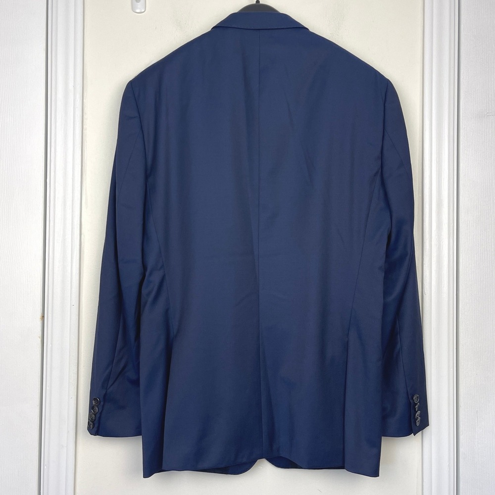 Hugo Boss Modern 40R Wool Super 120 Trabaldo Togna Blazer Coat Suit Jacket Navy - Picture 14 of 14